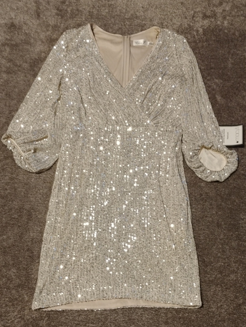 Eliza J NWT Sequin Wrap Dress
